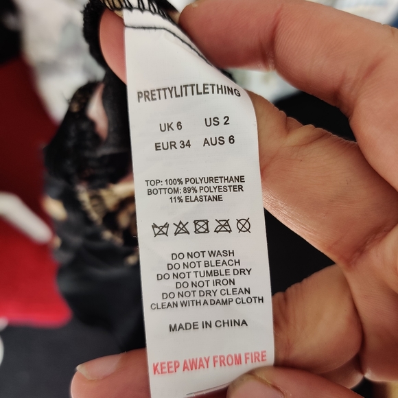 PRETTYLITTLETHING|| ANIMAL PRINT BODYSUIT TOP SIZE 6 - Picture 9 of 10